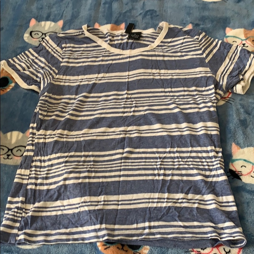 Blue and white striped blouse✨